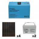 Kit sistem solar fotovoltaic mobil, cu invertor Hybrid PMW 1,6KW , panouri de 300W, si acumulatori 85Ah Breckner Germany