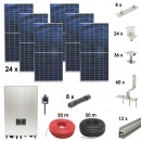 Kit sistem solar fotovoltaic trifazic ON-GRID 10KW cu panouri 24x450W prosumator WIFI cu sistem fixare acoperis tigla Breckner Germany