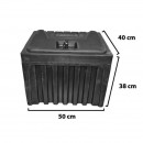 Lada pentru scule fara suport, din plastic negru 380x400x500 mm
