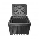 Lada pentru scule fara suport, din plastic negru 380x400x500 mm