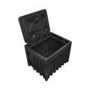 Lada pentru scule fara suport, din plastic negru 380x400x500 mm