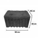 Lada pentru scule fara suport, din plastic negru 460x580x800 mm