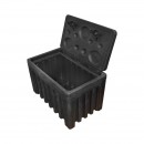 Lada pentru scule fara suport, din plastic negru 460x580x800 mm