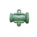 Lagar disc asamblat cu rulmenti 32015 si semimosoare - patrat de 40mm - distanta gauri 155mm