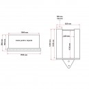Lama de zapada pentru stivuitor latime 1500mm cu prindere pe lame 1185mm 156Kg