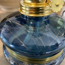 Lampa cu gaz lampant Vivatechnix Colour TR-1004A, rezervor sticla, oglinda metal, Albastru