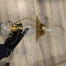 Lampa cu gaz lampant Vivatechnix Hat TR-1006, sticla si oglinda palarie metal