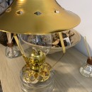 Lampa cu gaz lampant Vivatechnix Hat TR-1006, sticla si oglinda palarie metal