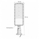Lampa iluminat stradal LED 150W, 100-265V, 6500K, 21000lm cu prindere pe stalp 560x185x45mm IP66 Breckner Germany