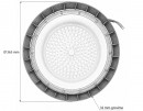 Lampa industriala LED UFO High-Bay 200W, 100-265V, 6500K, 24000lm pentru hale, depozite 365x32mm IP65 Breckner Germany