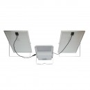 Lampa LED cu panouri solare 50W proiector 150W telecomanda, baterie 3,2V/40Ah Breckner Germany
