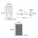 Lampa LED iluminat stradal, 6500K cu panou solar 40W, baterie LiFePO4 45Ah, telecomanda, prindere stalp IP65