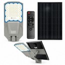 Lampa solara LED iluminat stradal 500W cu panou solar 50W, baterie LiFePO4 55000mAh, telecomanda si suport prindere Breckner Germany