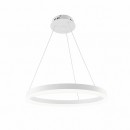 Lampa suspendata LED 53W 3CCT 3710 lm, rotunda, alba, dimabila, telecomanda