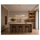 Lampa suspendata LED 70W 3CCT,  4900 lm, Alb, dimabila, telecomanda