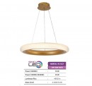 Lampa suspendata LED 70W 3CCT,  4900 lm, Auriu, dimabila, telecomanda