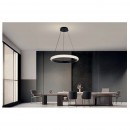 Lampa suspendata LED 70W 3CCT, 4900 lm, Negru, dimabila, telecomanda