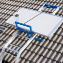 Lift electric 19m pentru ridicare panouri solare fotovoltaice, carucior mobil, telecomanda, sarcina maxima 200kg