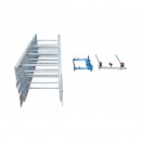 Lift electric 19m pentru ridicare panouri solare fotovoltaice, carucior mobil, telecomanda, sarcina maxima 200kg
