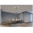 Lustra led 168 W, 3CCT, dimabil, Telecomanda, 11760 lm, Negru, 45x110 cm