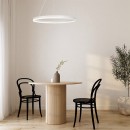 Lustra led 35 W, 3CCT, dimabil, Telecomanda, 2450 lm, Negru, 40x100 cm