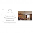 Lustra led 88 W, 3CCT, dimabil, Telecomanda, 6160 lm, Negru, 60x120 cm