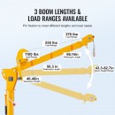 Macara pliabila pentru camioneta, pivotanta la 360 de grade, Capacitate 500 kg, Telescopica