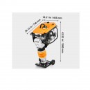 Mai compactor 6.5 CP, viteza 15 m/min, Forta de impact Forta de impact 1362 kg/m², Motor benzina 4 timpi, Structura 4 arcuri