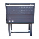 Masa, banc de lucru atelier cu priza 220V, panou perforat si iluminat LED 1500x750x800+1000mm