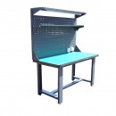 Masa, banc de lucru atelier cu priza 220V, panou perforat si iluminat LED 1500x750x800+1000mm