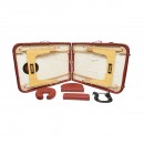 Masa de masaj pliabila portabila 2 zone, cadru lemn, spuma 5cm, inaltime 55-76cm, piele ecologica rosu burgundy 60x213cm THOR