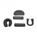 Masa de masaj pliabila portabila 2 zone, cadru lemn, spuma 6cm, inaltime 55-76cm, piele ecologica neagra 60x213cm THOR