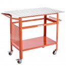 Masa de sudura mobila, 1016 x 609.6 x 914.4 mm, Capacitate 400 kg, 216 gauri, 11 carlige, spatiu depozitare, 4 x roti