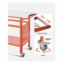 Masa de sudura mobila, 1016 x 609.6 x 914.4 mm, Capacitate 400 kg, 216 gauri, 11 carlige, spatiu depozitare, 4 x roti