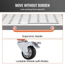 Masa pentru sudura mobila, 91.4 x 45.7 cm, Capacitate 550 kg, 4 x roti blocabile, Otel carbon