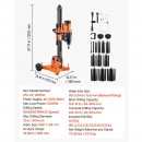 Masina de carotat umed/uscat cu suport cu roti, Diametru gaurire 20-305 mm, 3000 W, 12 x carote incluse
