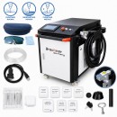 Masina de curatat rugina cu fibra laser 1500W, 220V, latime curatare 0-300mm, racire cu apa, Touch Screen profesional Breckner Germany