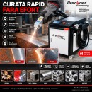 Masina de curatat rugina cu fibra laser 1500W, 220V, latime curatare 0-300mm, racire cu apa, Touch Screen profesional Breckner Germany