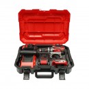Masina de gaurit si insurubat cu percutie 1000W, 2 acumulatori 21V, 4Ah Li-ion, LED, brushless, 180Nm, mandrina 13mm, 0-500/2000rpm, maner antivibratie Breckner Germany