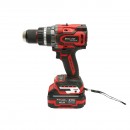 Masina de gaurit si insurubat cu percutie 1000W, 2 acumulatori 21V, 4Ah Li-ion, LED, brushless, 180Nm, mandrina 13mm, 0-500/2000rpm, maner antivibratie Breckner Germany