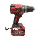 Masina de gaurit si insurubat cu percutie 1000W, 2 acumulatori 21V, 4Ah Li-ion, LED, brushless, 180Nm, mandrina 13mm, 0-500/2000rpm, maner antivibratie Breckner Germany