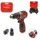 Masina de gaurit si insurubat cu percutie 320W, 2 acumulatori 16.8V, 1.5Ah Li-ion, LED, brushless, 50Nm, mandrina 10mm, 0-500/1500rpm Breckner Germany