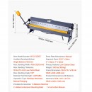 Masina de indoit tabla segmentata, Unghi maxim de îndoire 135°, Lungime indoire max 1220 mm, Grosime max 1.5 mm