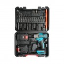 Masina de insurubat cu impact 1/2 inch, 2 acumulatori 21V, 3Ah Li-ion, LED, brushless, cuplu 400Nm, tubulare, burghie, biti 31 piese Breckner Germany
