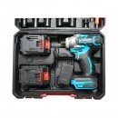 Masina de insurubat cu impact 1/2 inch, 2 acumulatori 21V, 3Ah Li-ion, LED, brushless, cuplu 400Nm, tubulare, burghie, biti 31 piese Breckner Germany