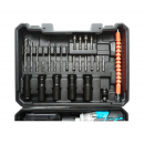 Masina de insurubat cu impact 1/2 inch, 2 acumulatori 21V, 3Ah Li-ion, LED, brushless, cuplu 400Nm, tubulare, burghie, biti 31 piese Breckner Germany