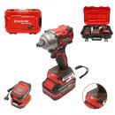 Masina de insurubat cu impact 1/2 inch 500W, 2 acumulatori 21V, 4Ah Li-ion, LED, Brushless, 450Nm, 0-1800/2400rpm Breckner Germany