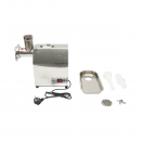 Masina de tocat carne inox electrica 600W, 220V, capacitate 100 kg/h, adaptor carnati, 2 site si 2 cutite incluse 340x185x365mm