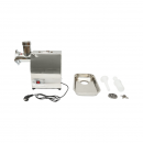 Masina de tocat carne inox electrica 850W, 220V, capacitate 150 kg/h, adaptor carnati, 2 site si 2 cutite incluse 380x210x415mm