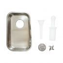 Masina de tocat carne inox electrica 850W, 220V, capacitate 150 kg/h, adaptor carnati, 2 site si 2 cutite incluse 380x210x415mm